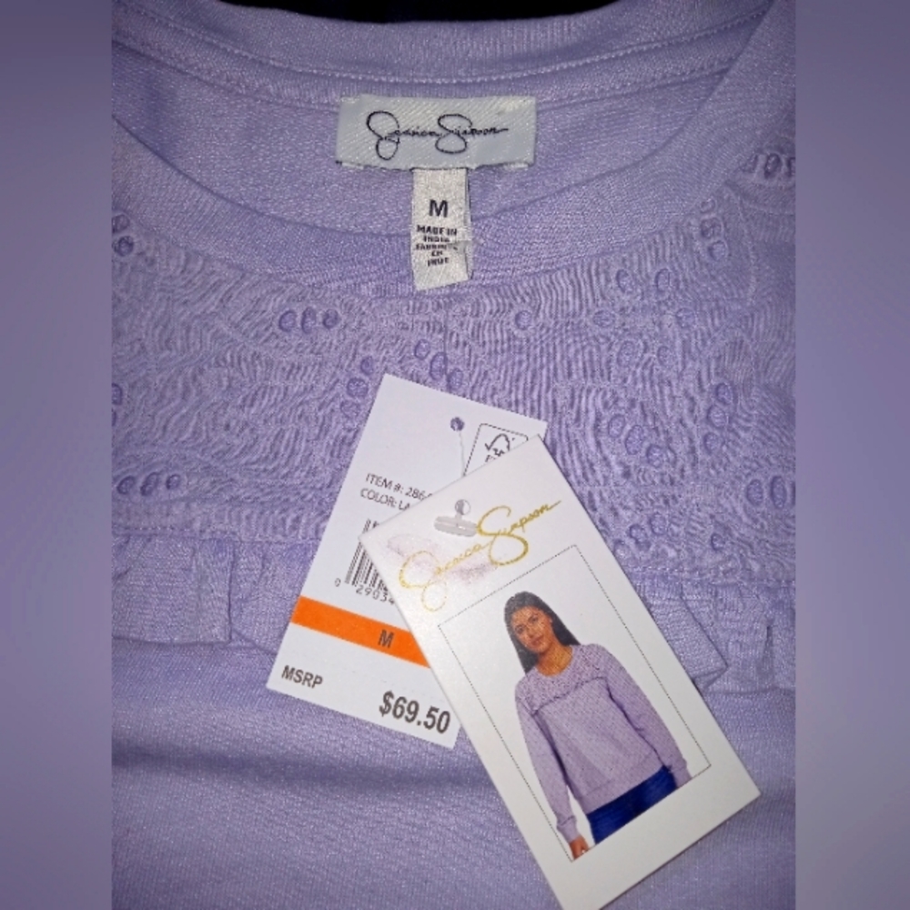 Jessica Simpson top lavender size m nwt